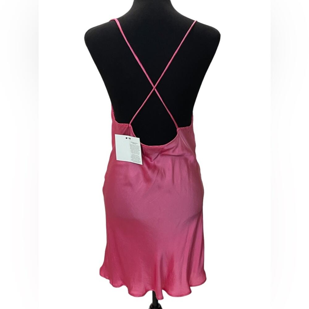 New ~ AREA STARS ~ Zoey Satin Minidress In Pink S 100% VISCOSE - Picture 4 of 8